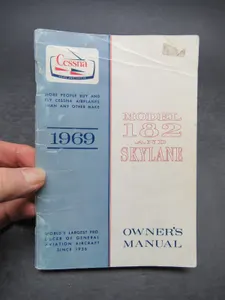 Original 1969 Cessna Model 182 & Skylane Owner's  Flight Manual